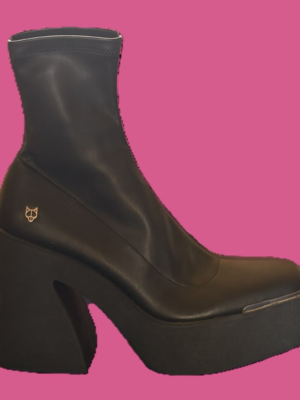 Naked Wolfe Illuminate Vegan Leather Platform Ankle Boots - Picture 5 of 8